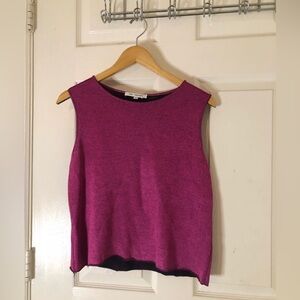 St. John Magenta Sleeveless Tank Top